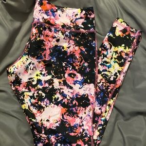 Bright multicolored activewear leggings